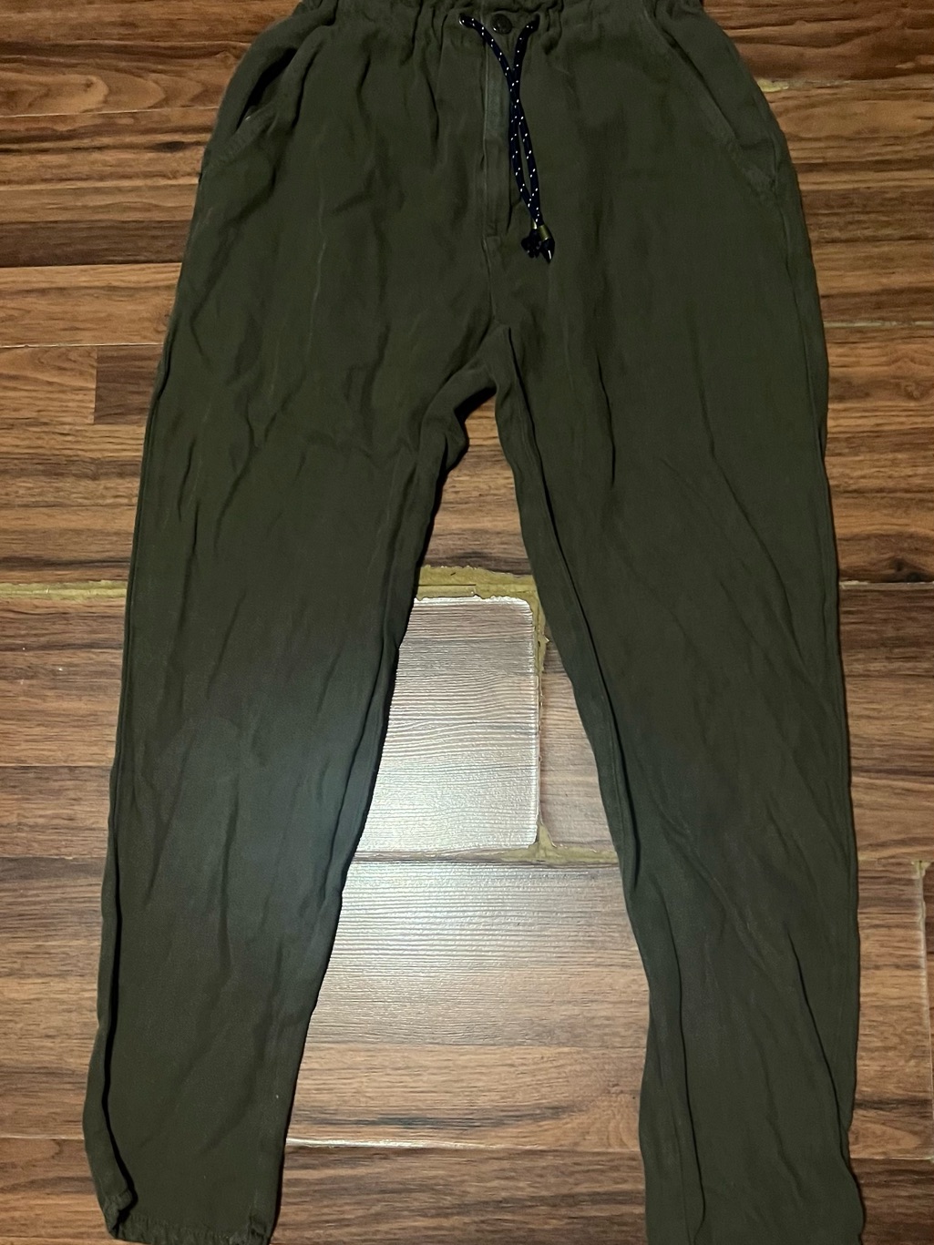 Veronica Beard Olive Green Drawstring Joggers